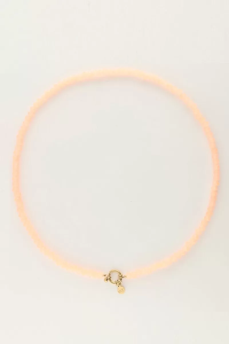 My Jewellery Collier De Perles Orange Avec Fermoir