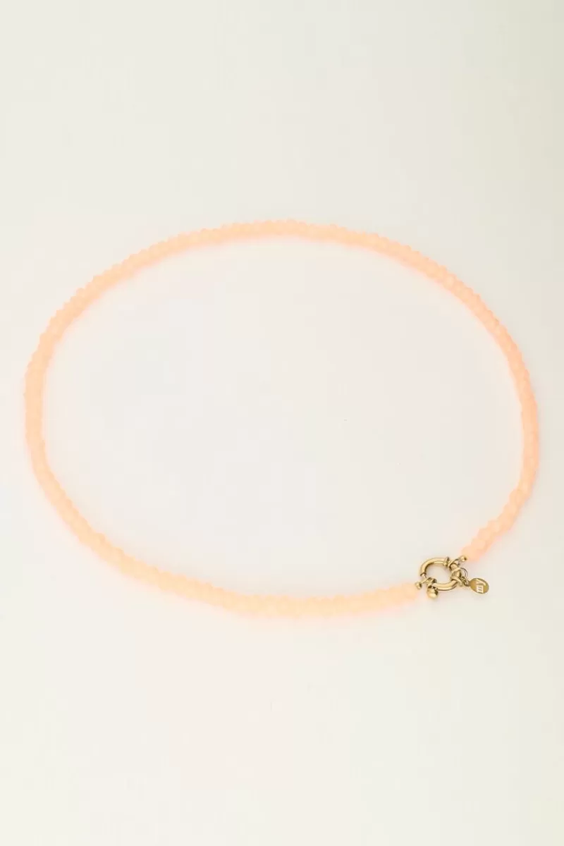 My Jewellery Collier De Perles Orange Avec Fermoir