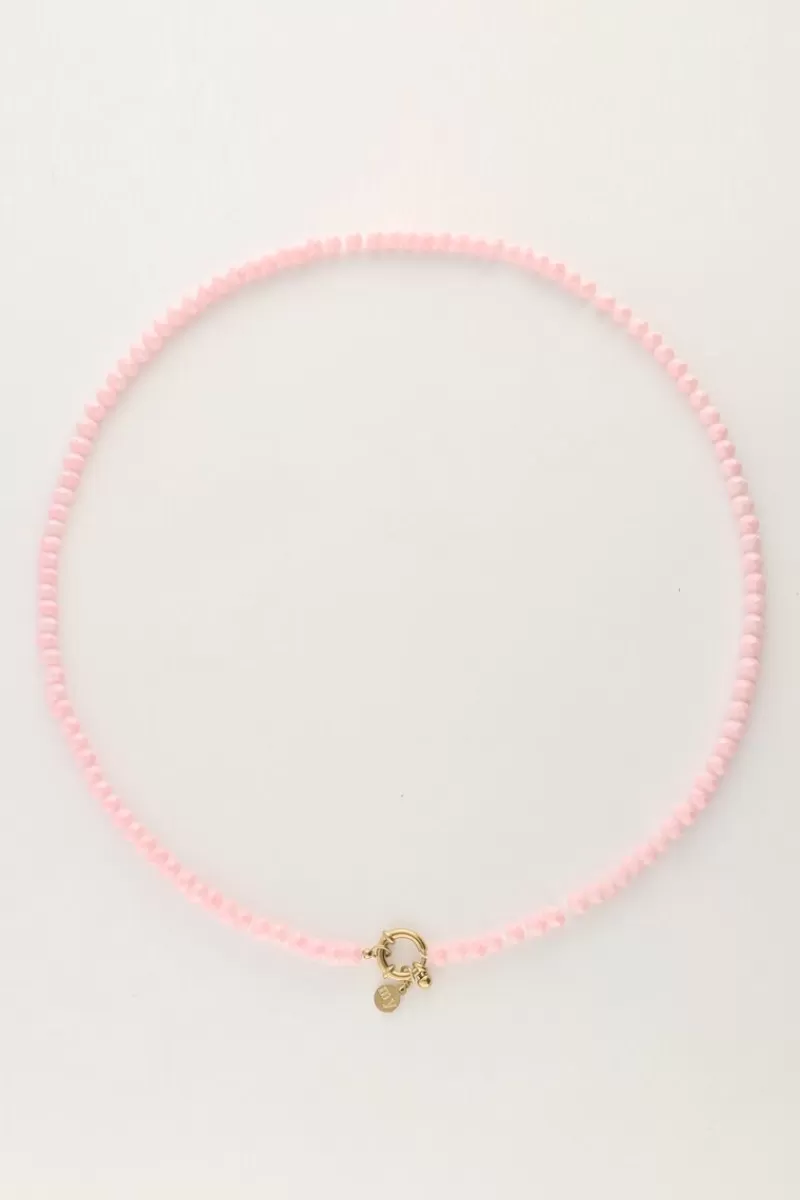 My Jewellery Collier De Perles Rose Pâle Avec Fermoir