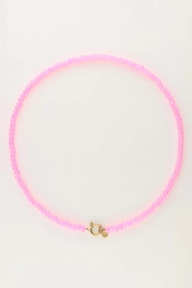 My Jewellery Collier De Perles Roses Avec Fermoir