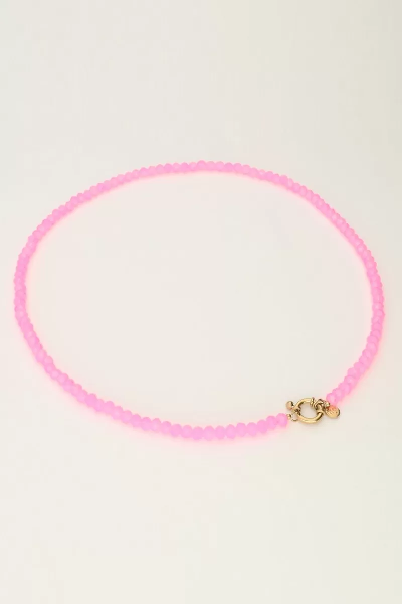 My Jewellery Collier De Perles Roses Avec Fermoir