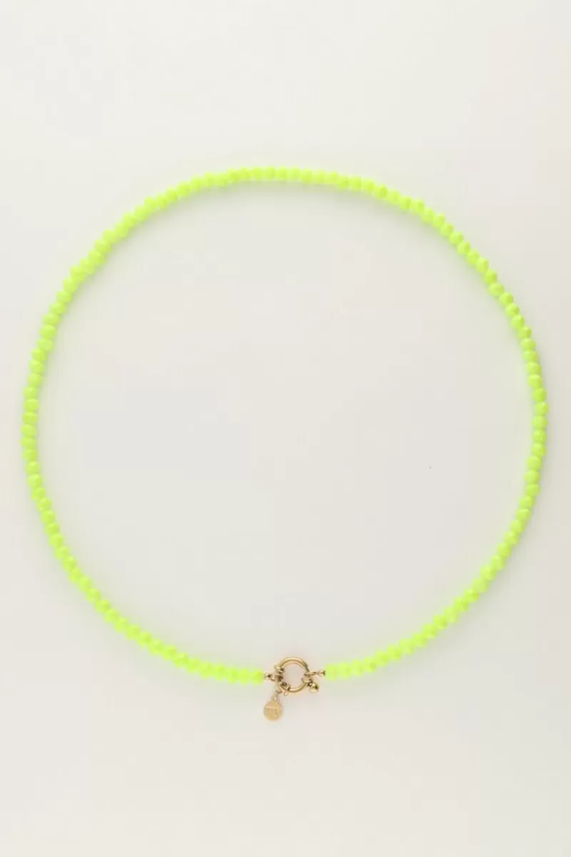 My Jewellery Collier De Perles Vertes Avec Fermoir