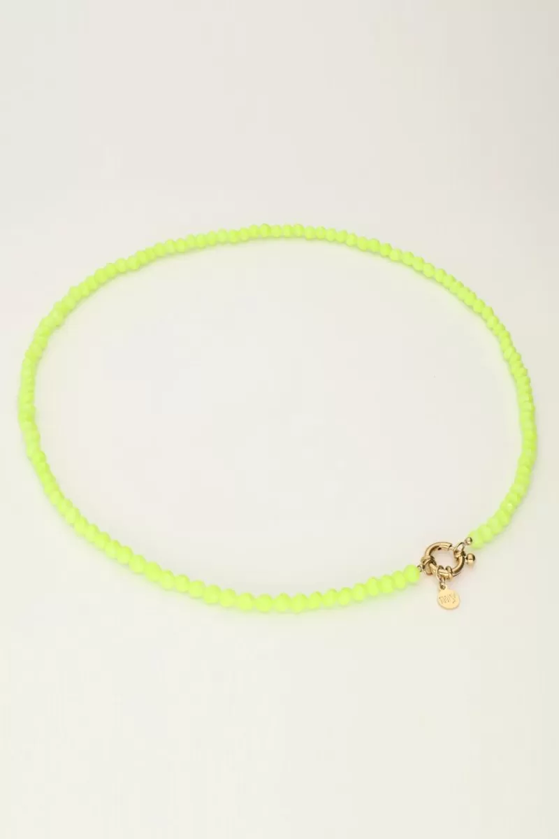 My Jewellery Collier De Perles Vertes Avec Fermoir