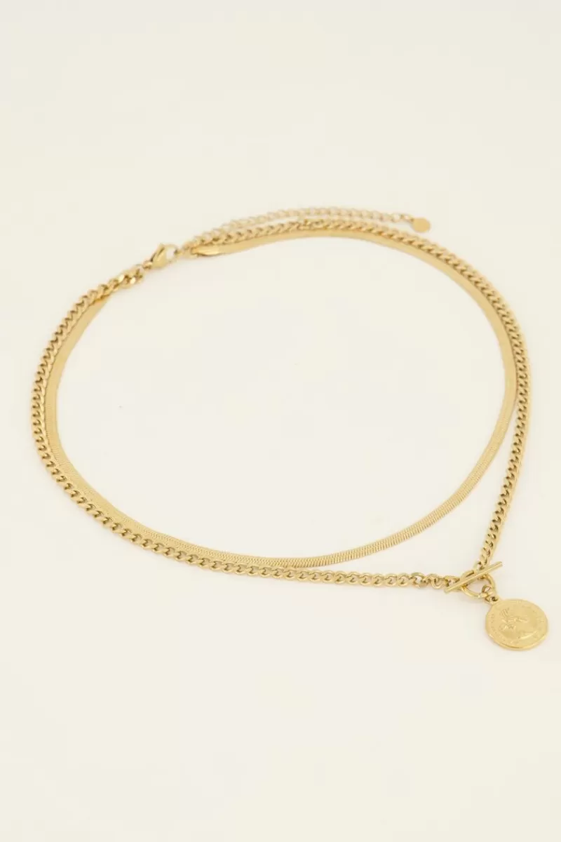 My Jewellery Collier Deux Chaînes à Médaillon