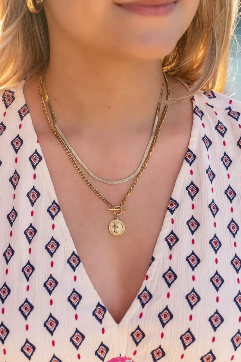 My Jewellery Collier Deux Chaînes à Médaillon