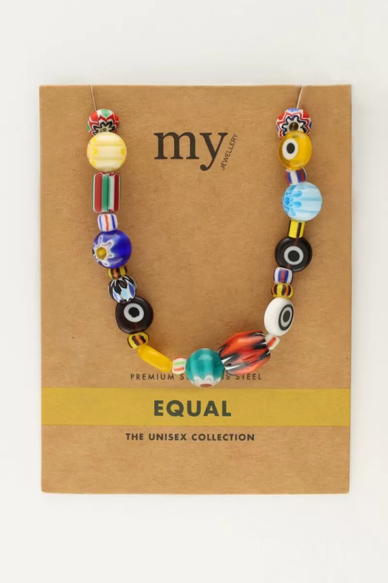 Homme My Jewellery Collier Equal Avec Perles De Verre Colorées
