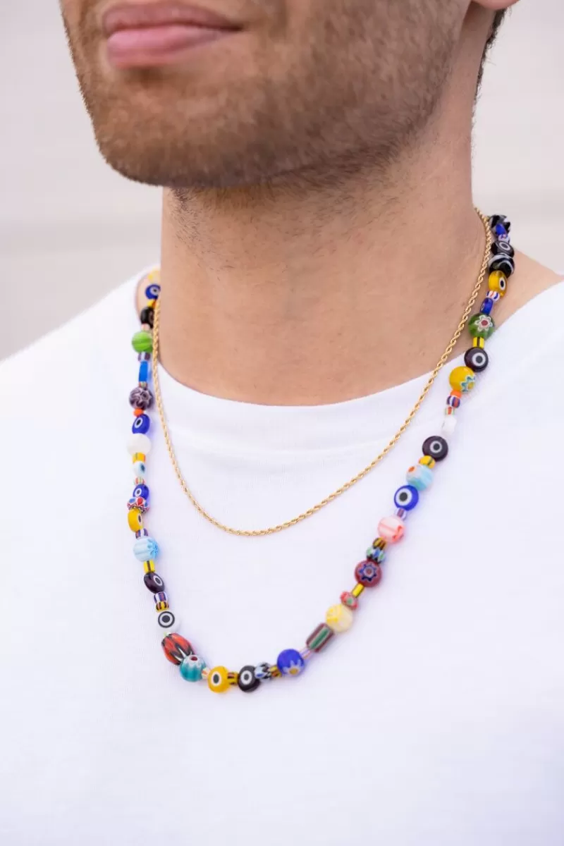 Homme My Jewellery Collier Equal Avec Perles De Verre Colorées