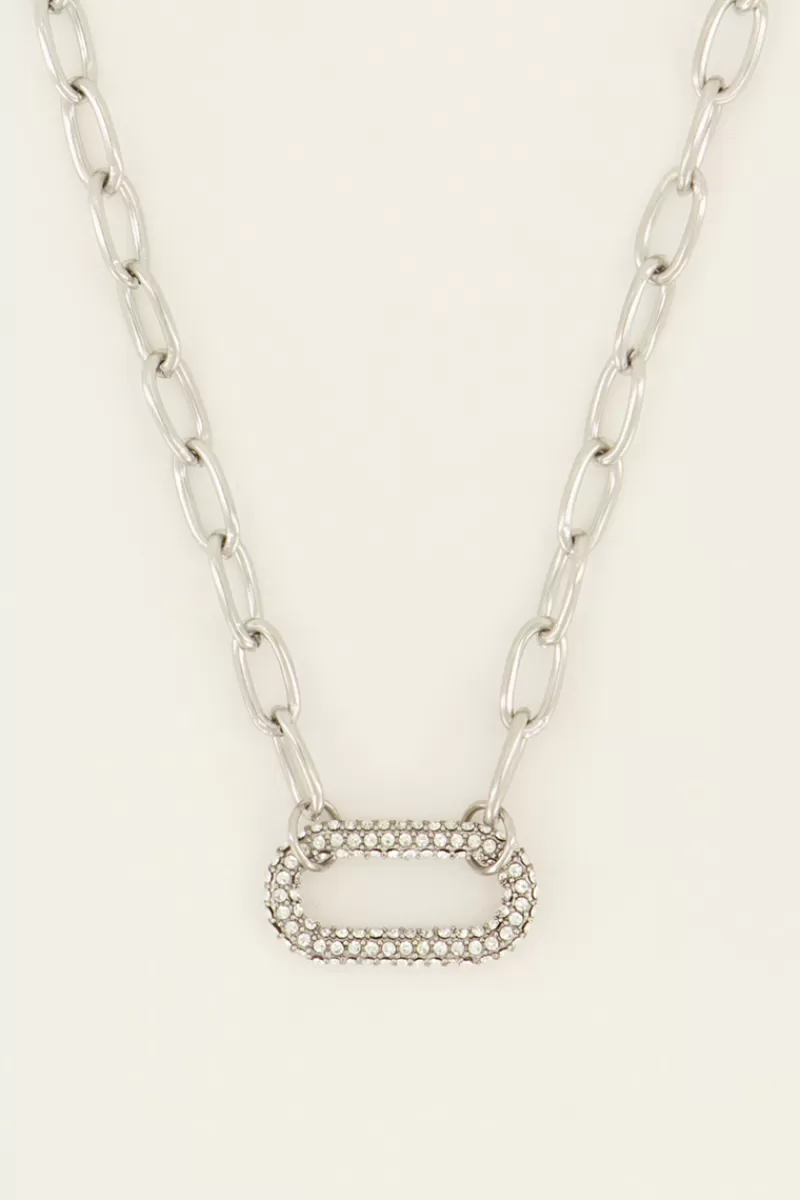 My Jewellery Collier Maille à Pendentif En Strass