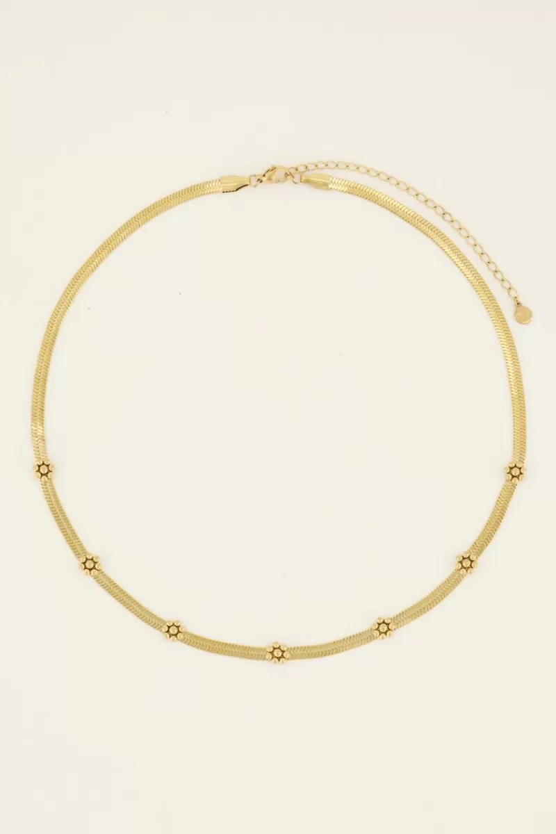 My Jewellery Collier Maille Serpentine à Fleurs