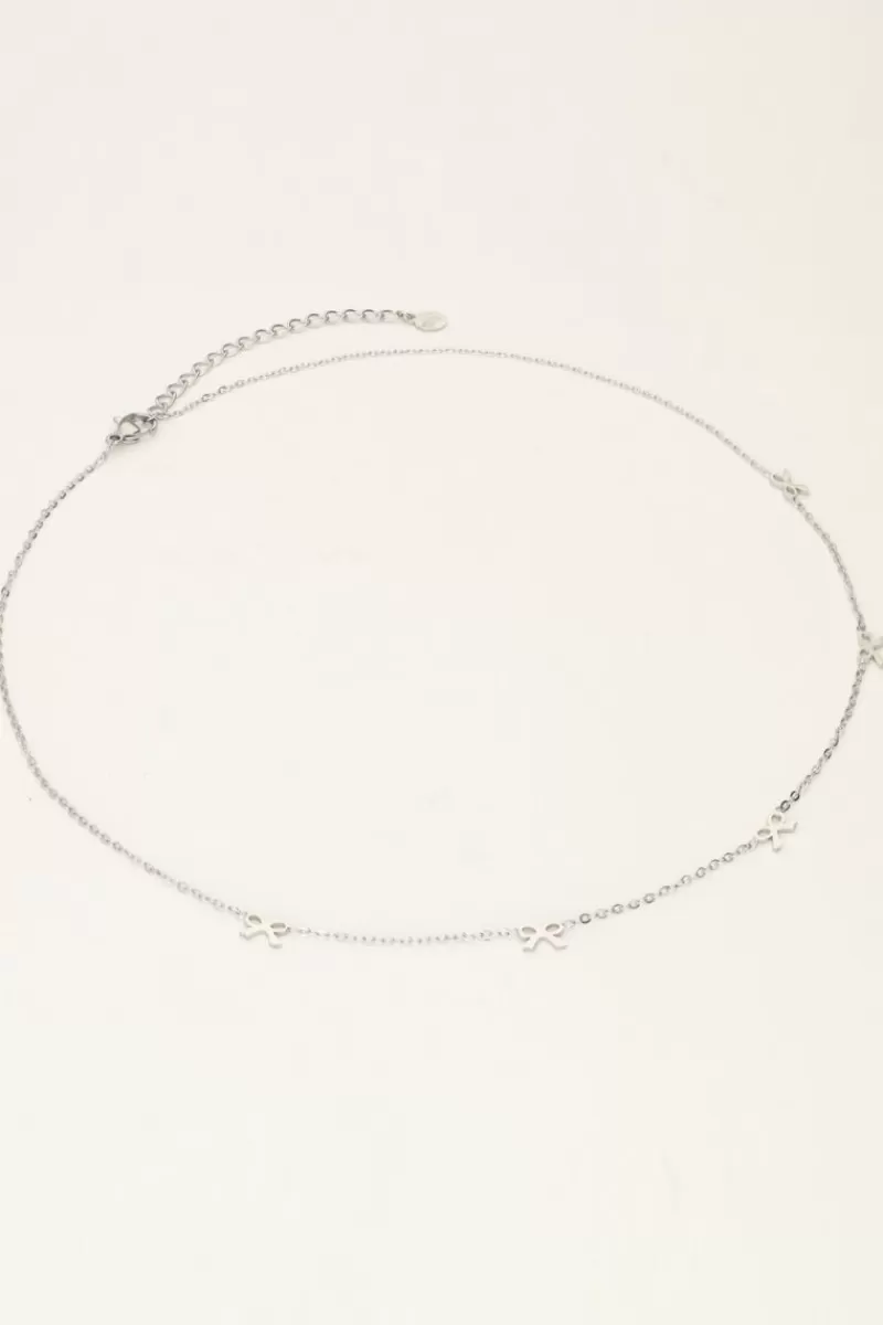 My Jewellery Collier Minimaliste Avec 5 Mini Nœuds
