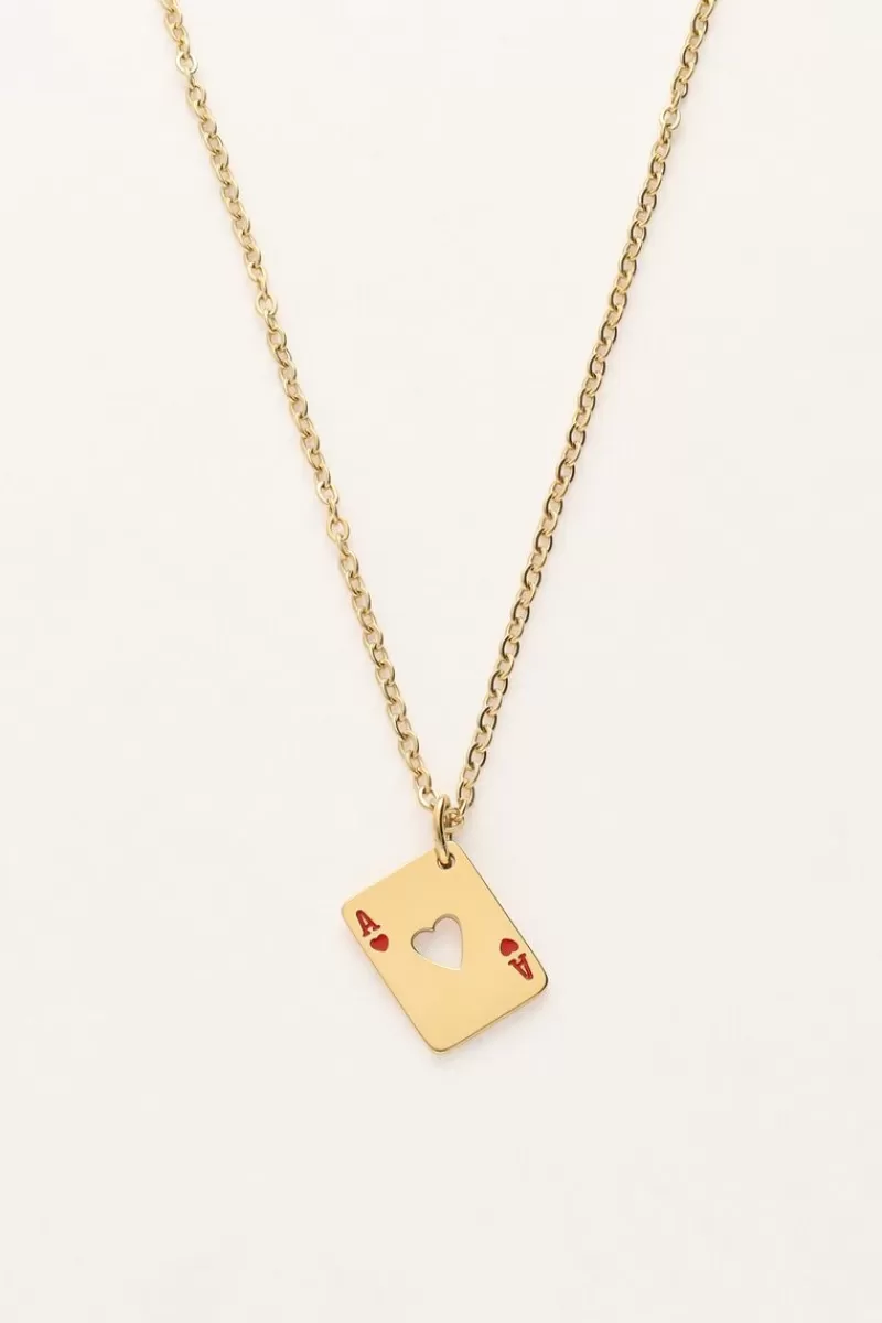 My Jewellery Collier Minimaliste Avec Cœur Rouge