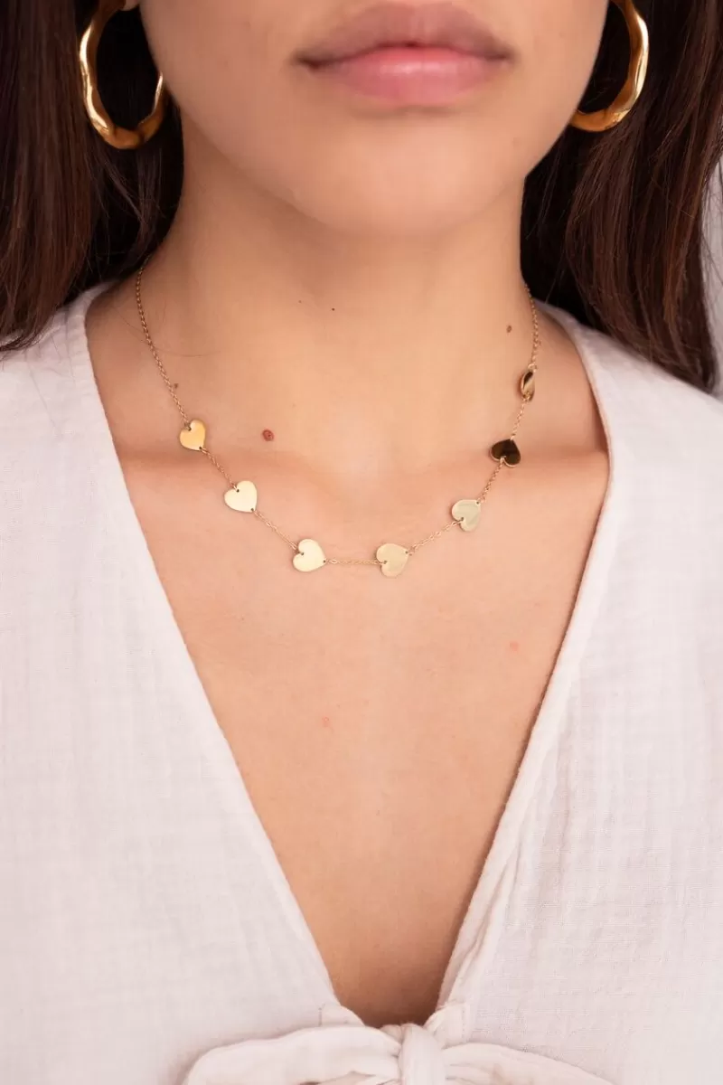 My Jewellery Collier Minimaliste Avec Cœurs