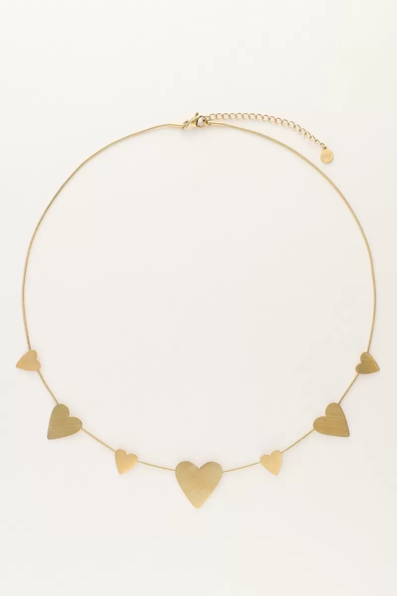 My Jewellery Collier Minimaliste Avec Petits Et Grands Cœurs