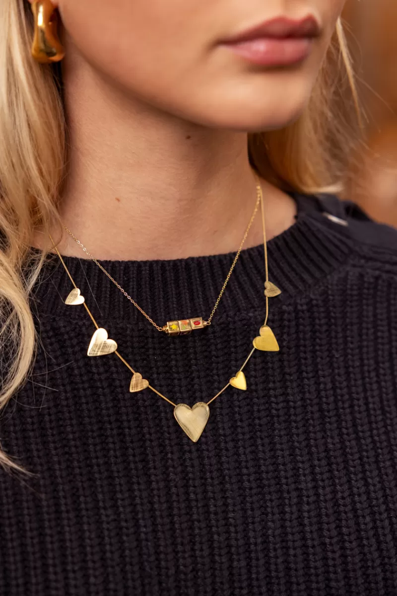My Jewellery Collier Minimaliste Avec Petits Et Grands Cœurs