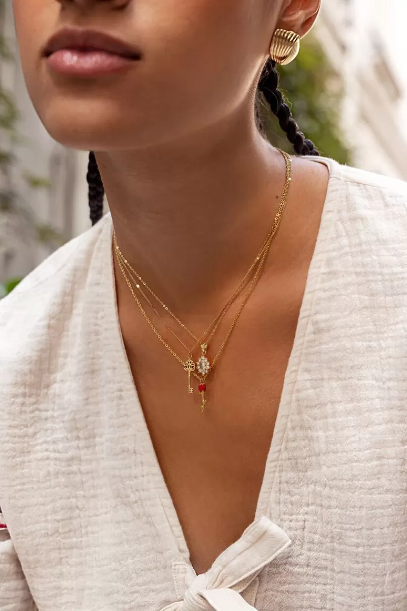 My Jewellery Collier Minimaliste Vintage Avec Clé