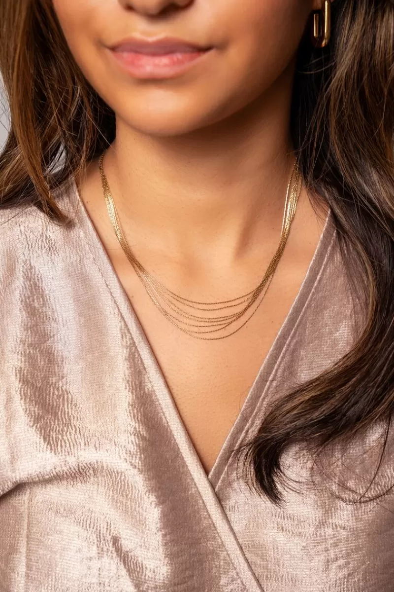 My Jewellery Collier Multirangs 6 Fines Chaînes