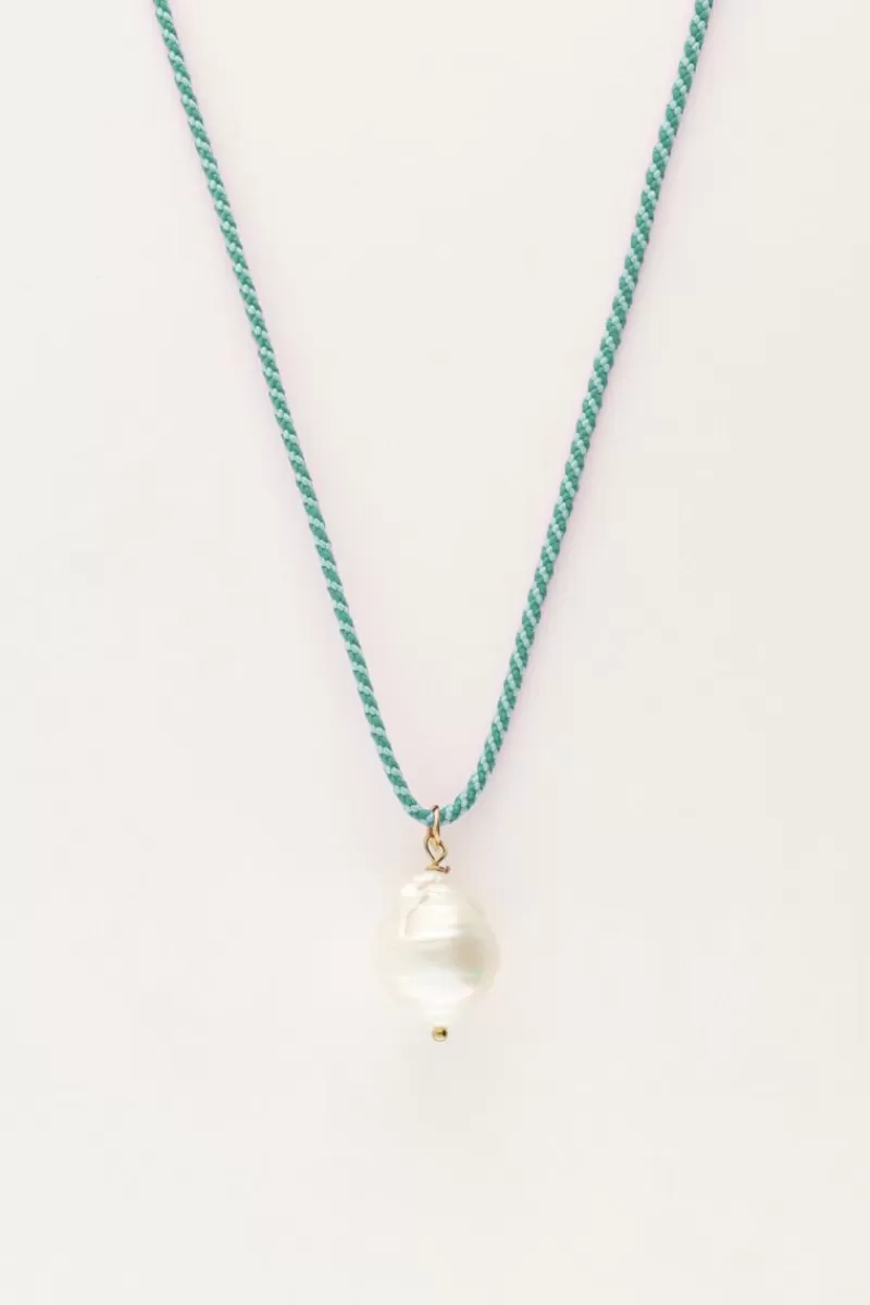 My Jewellery Collier Sunrocks Vert En Corde Avec Perles