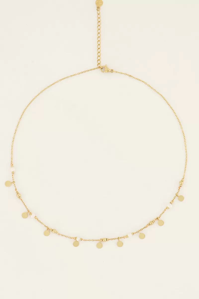 My Jewellery Collier Vintage Avec Pastilles Et Perles