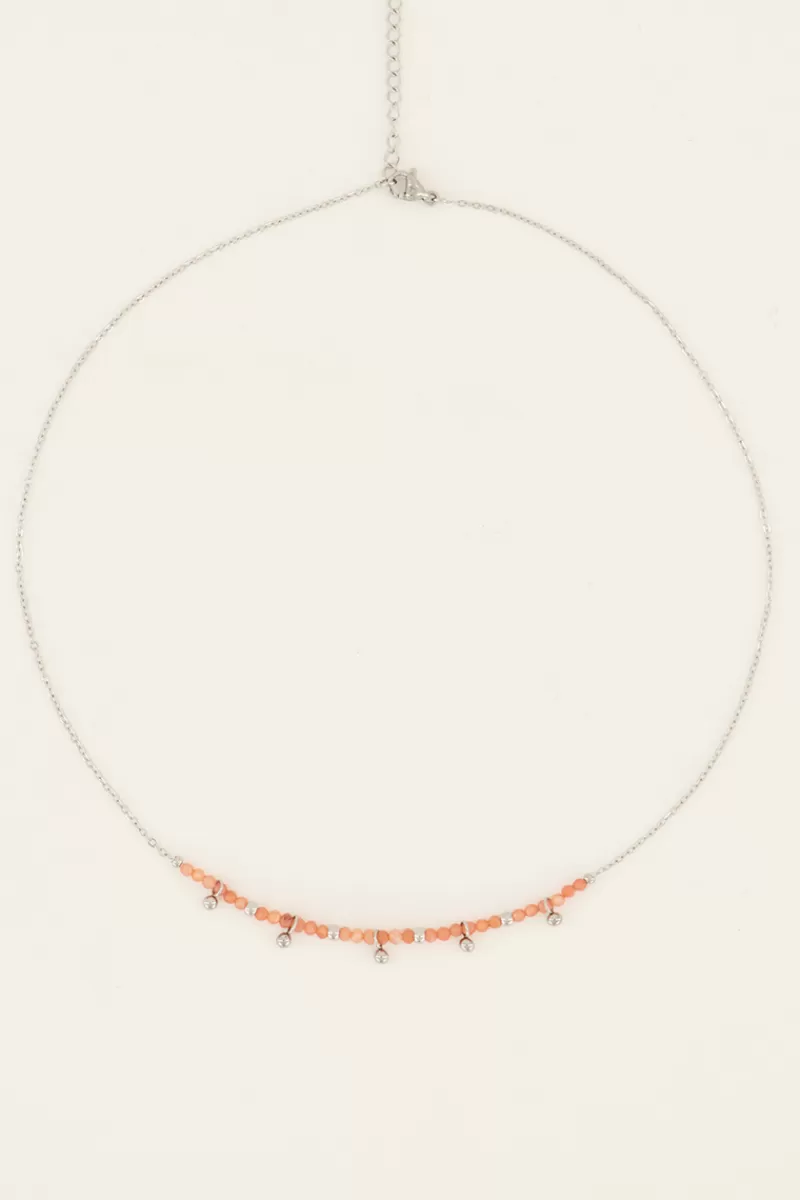 My Jewellery Collier Vintage Avec Perles Et Billes Oranges