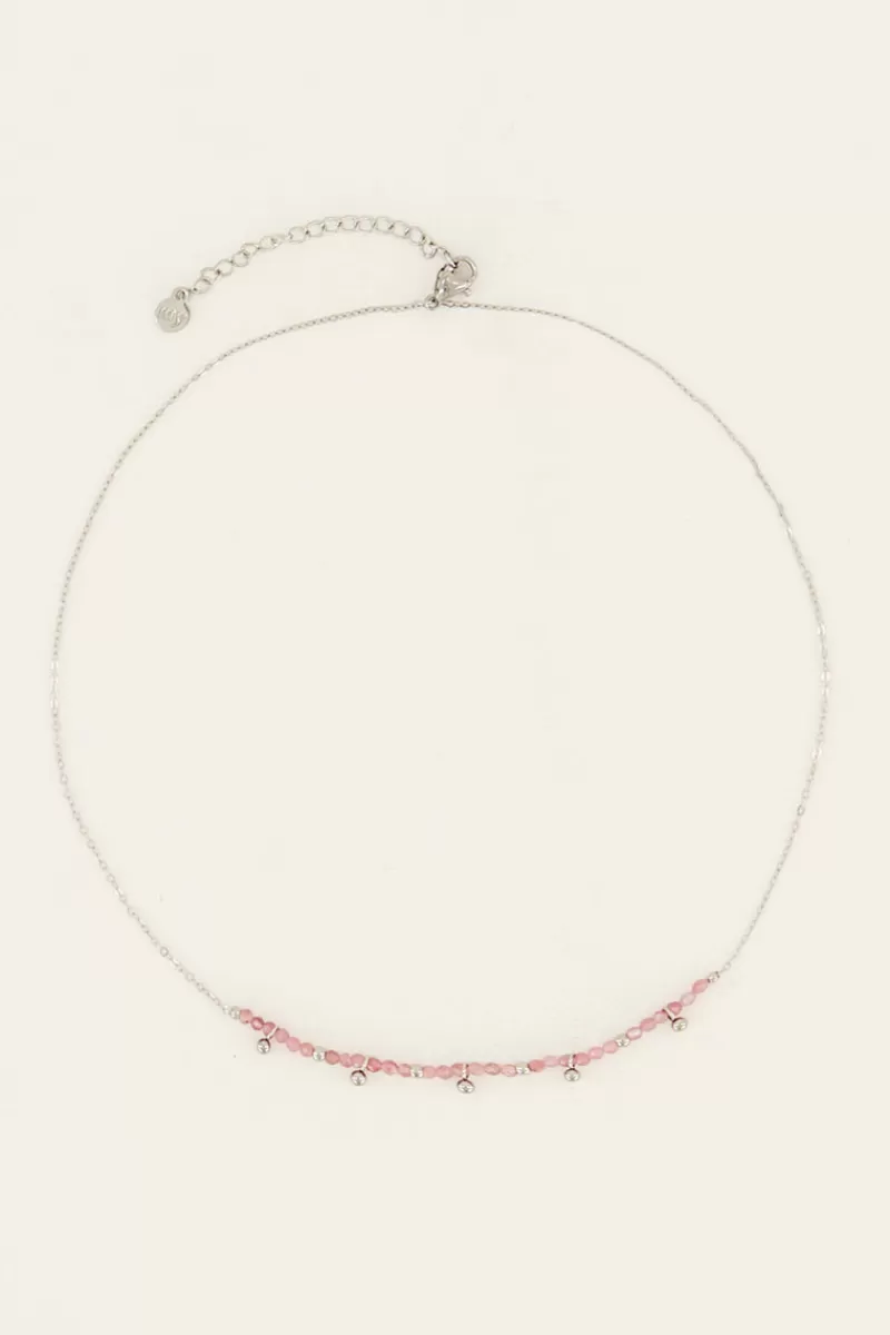 My Jewellery Collier Vintage Avec Perles Et Billes Roses