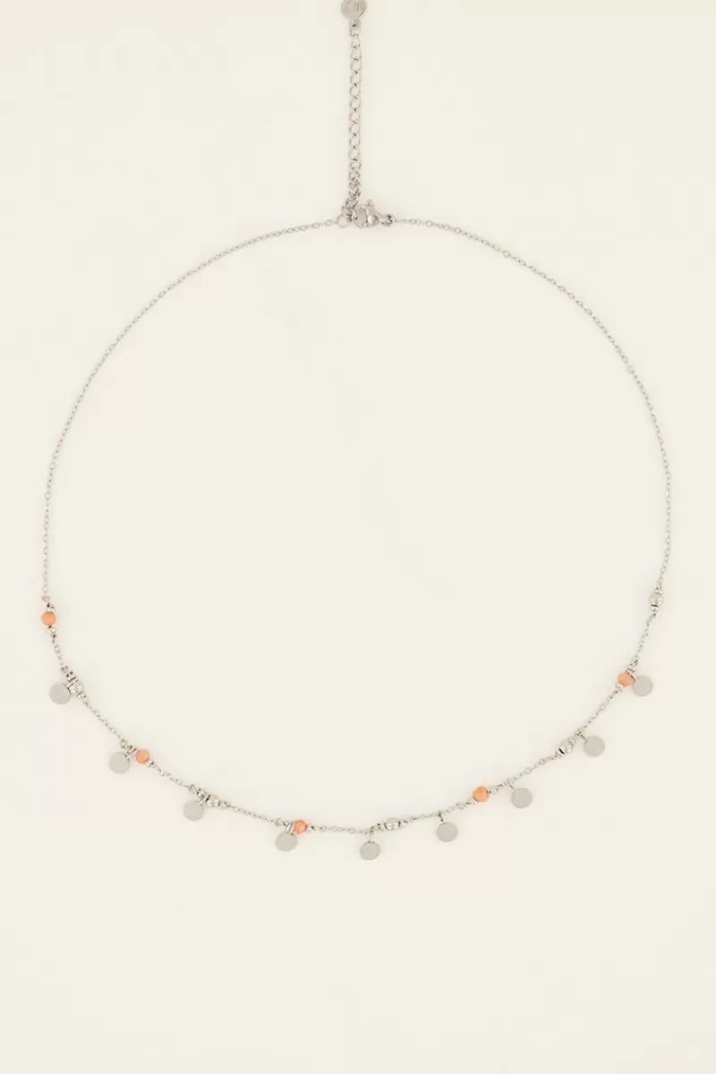 My Jewellery Collier Vintage Avec Perles Et Pastilles Orange