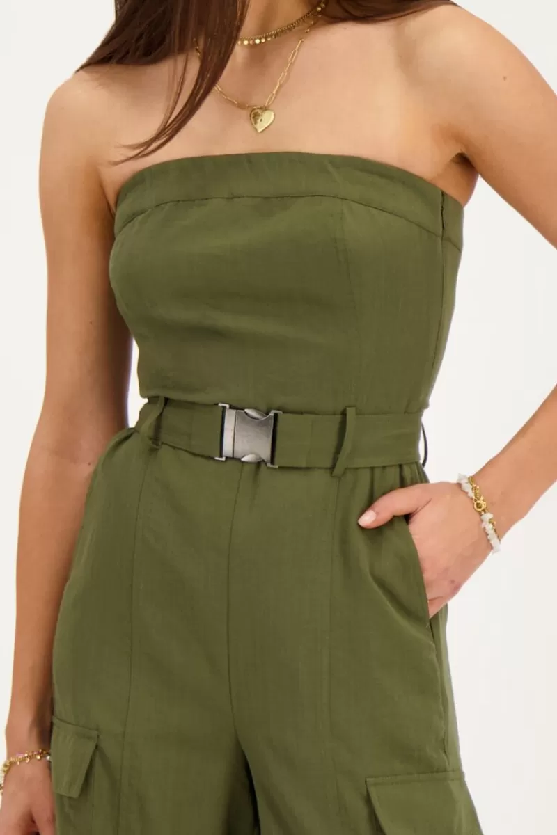 My Jewellery Combinaison Cargo Vert Foncé