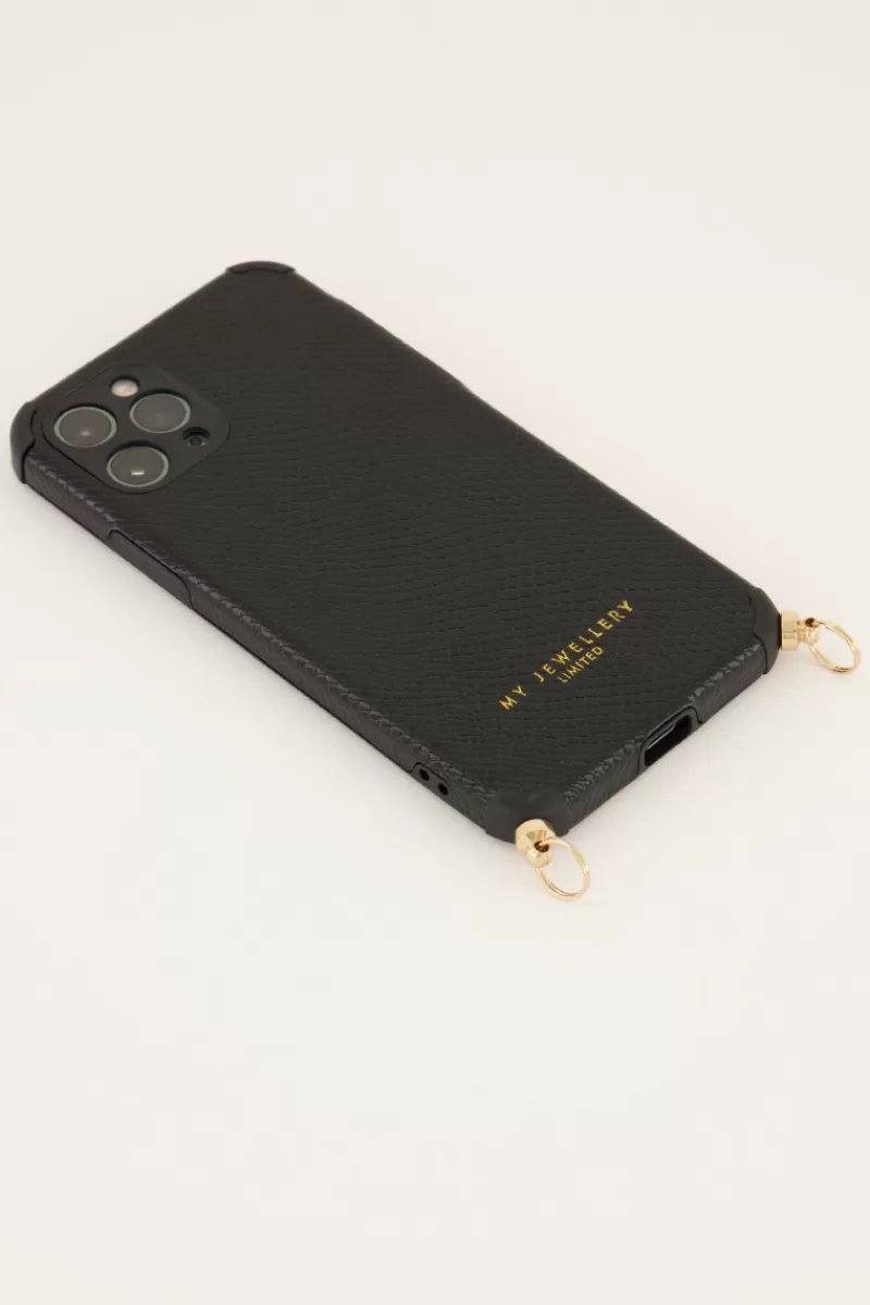 My Jewellery Coque De Téléphone Noire Effet Serpent