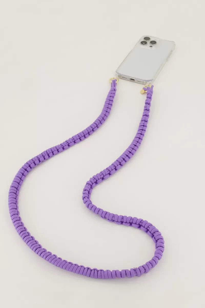 My Jewellery Corde De Téléphone Tressé Mauve