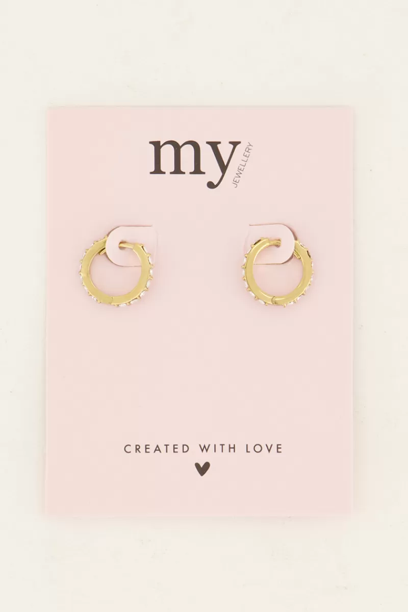 My Jewellery Créoles Avec Pierres Transparentes