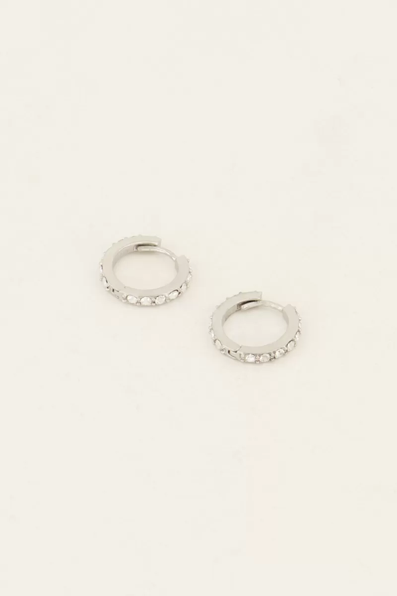 My Jewellery Créoles Avec Pierres Transparentes