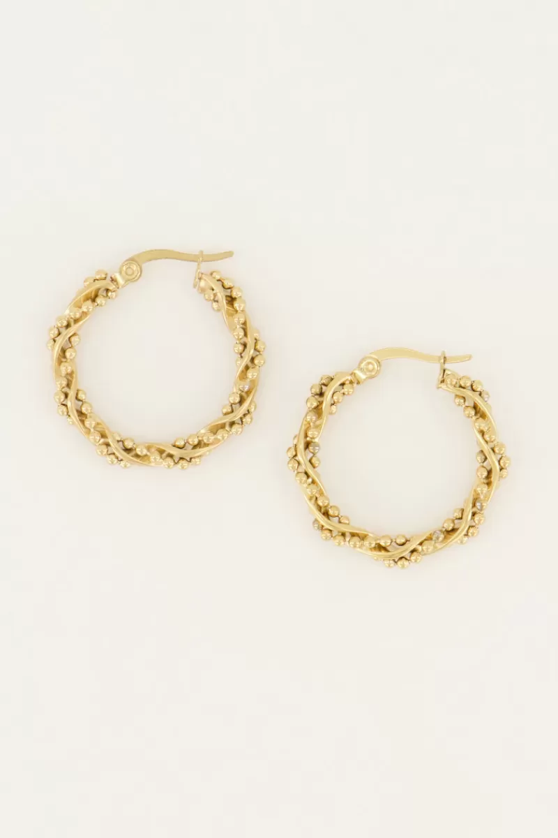 My Jewellery Créoles Torsadés Avec Billes
