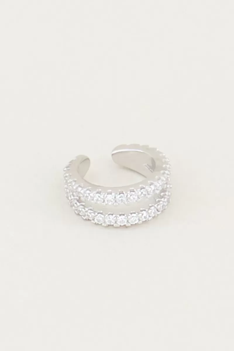 My Jewellery Earcuff à Double Anneau Et Strass