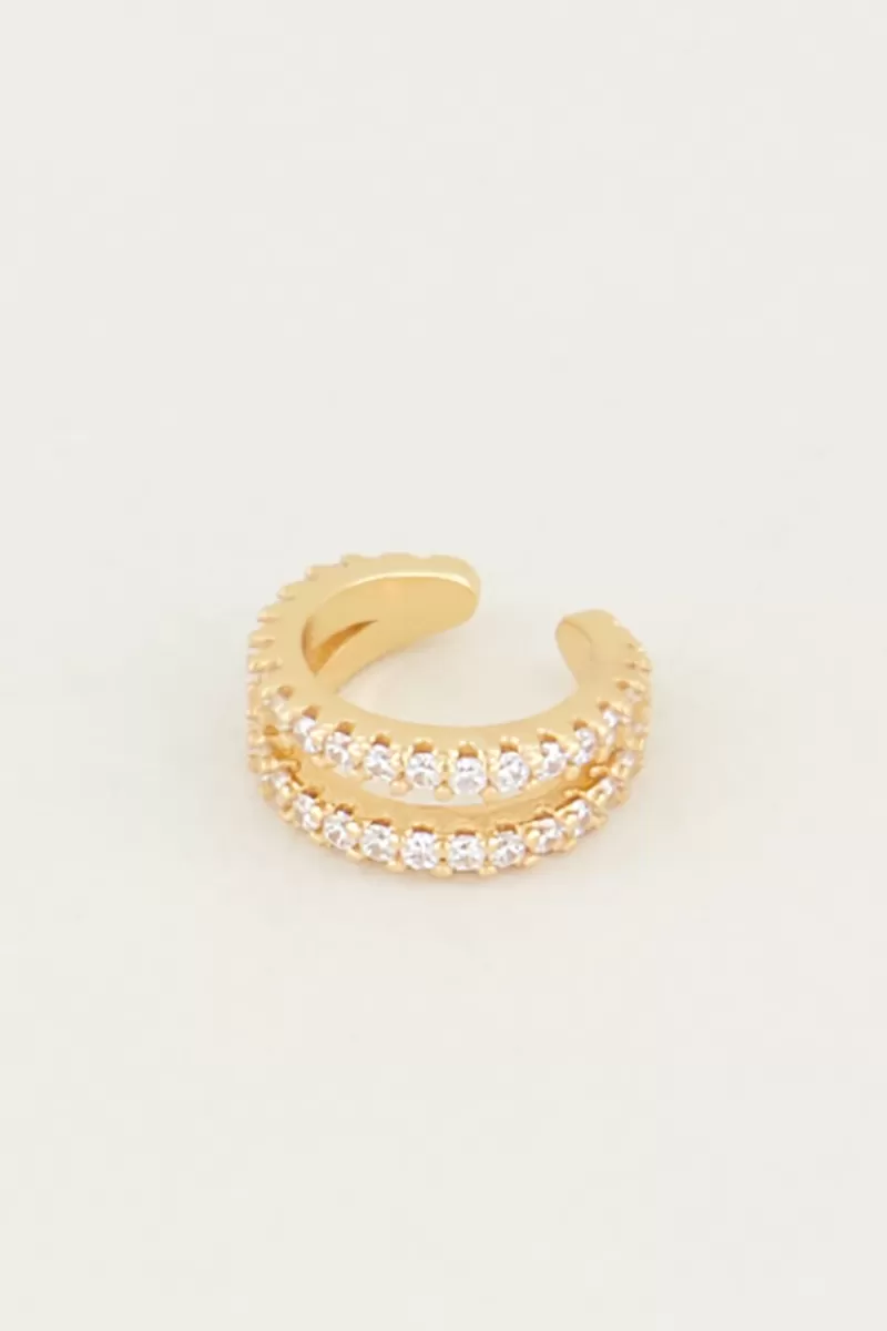 My Jewellery Earcuff à Double Anneau Et Strass