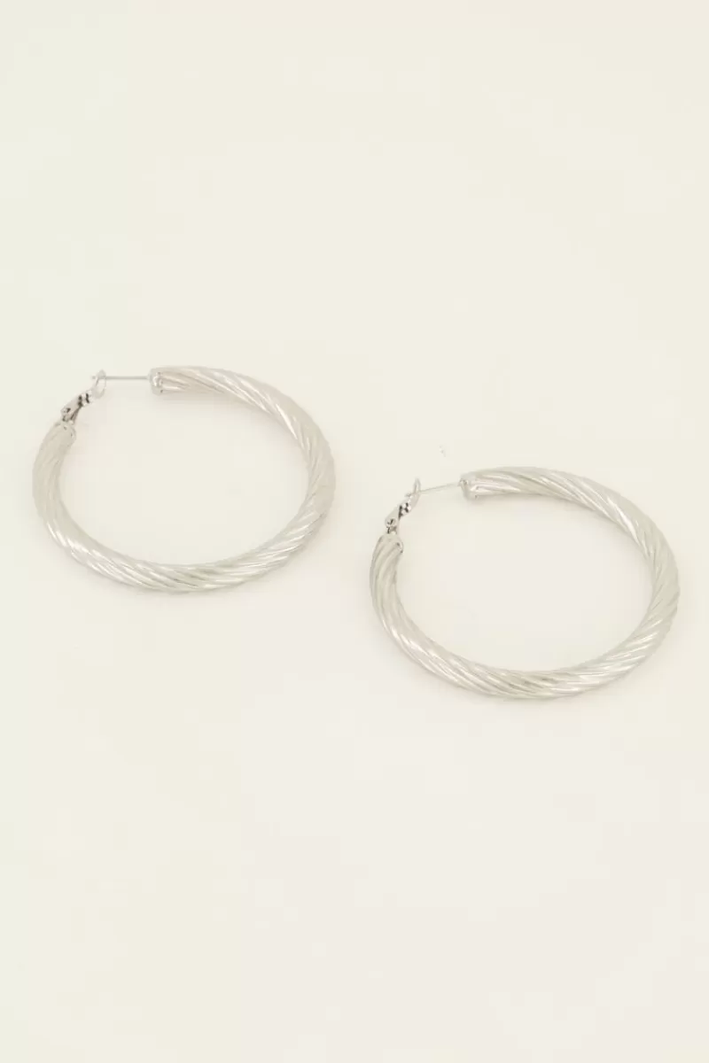 My Jewellery Grandes Boucles D’oreilles à Torsade