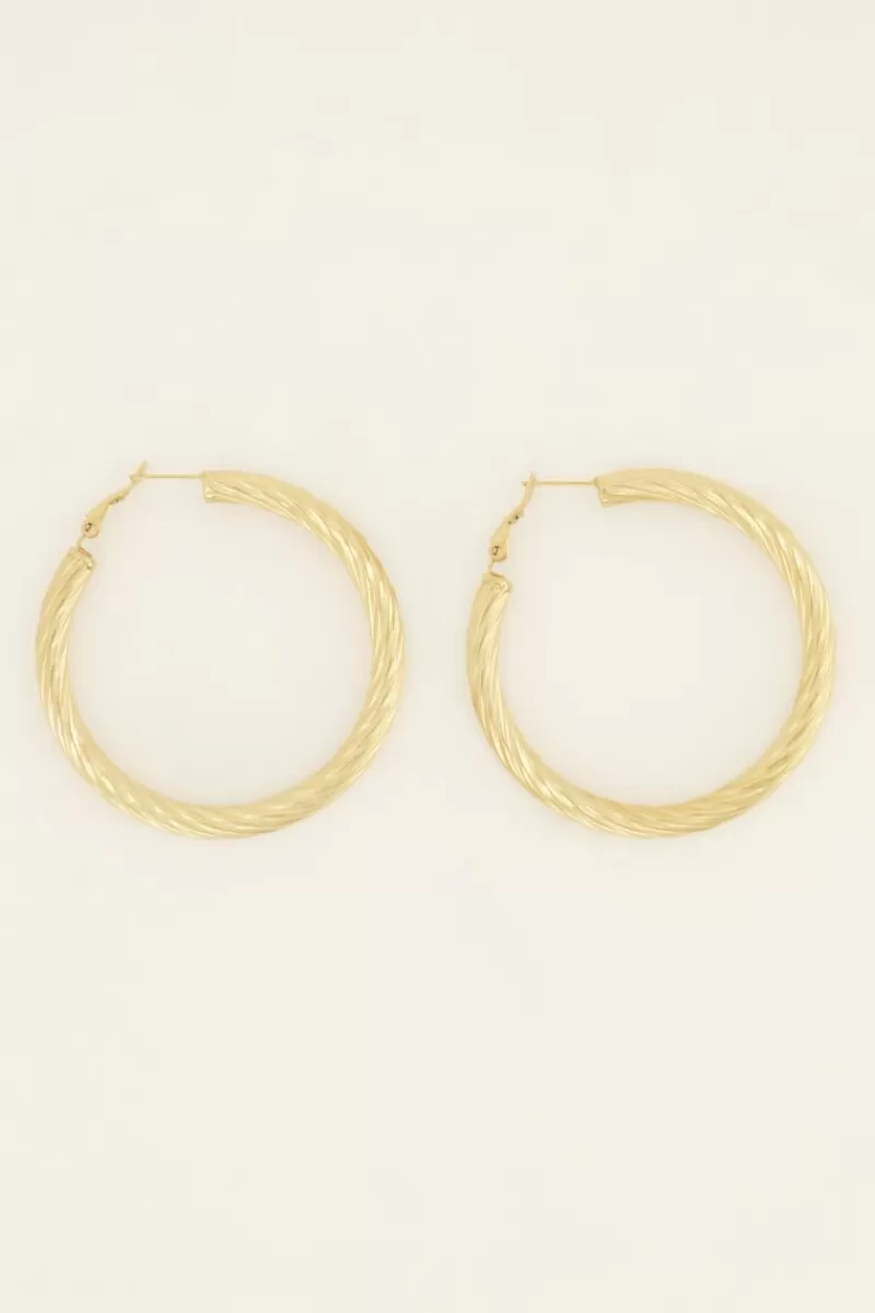 My Jewellery Grandes Boucles D’oreilles à Torsade