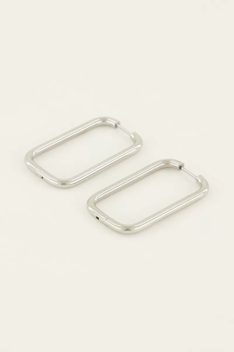 My Jewellery Grandes Créoles Rectangulaires