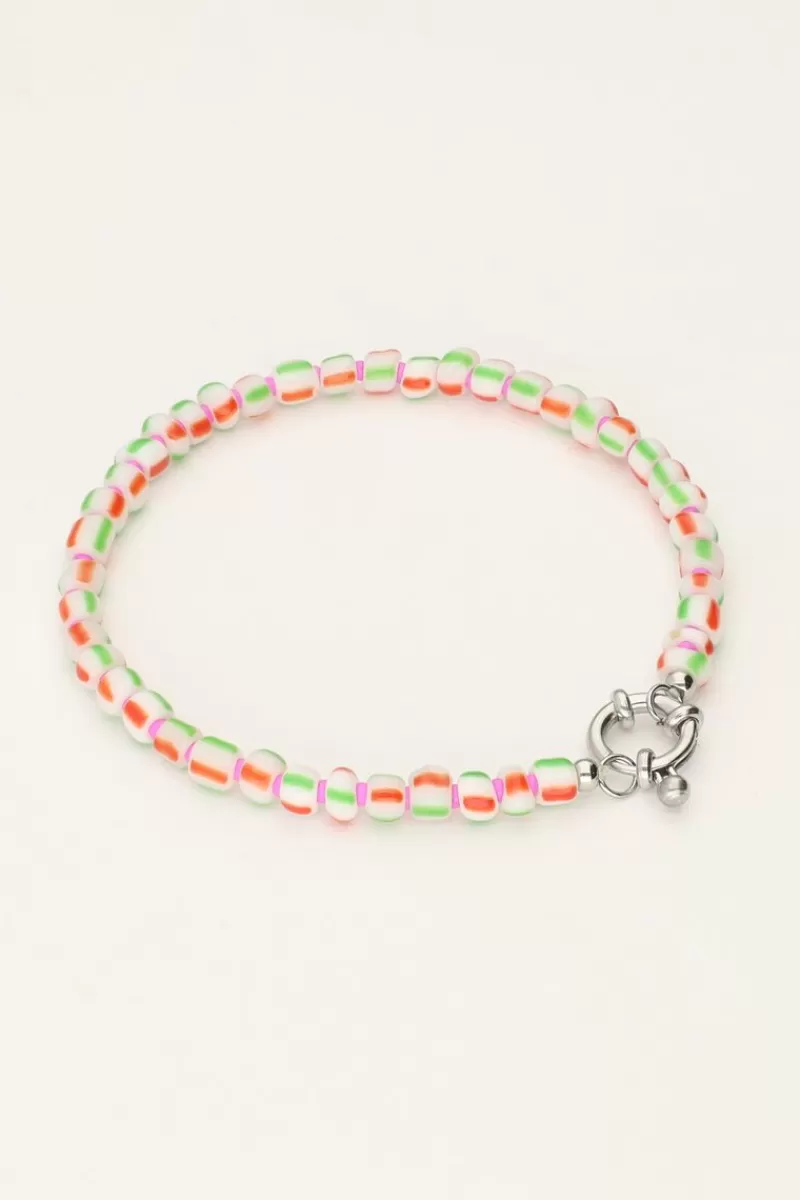 My Jewellery Island Bracelet En Perles Vertes Avec Fermoir