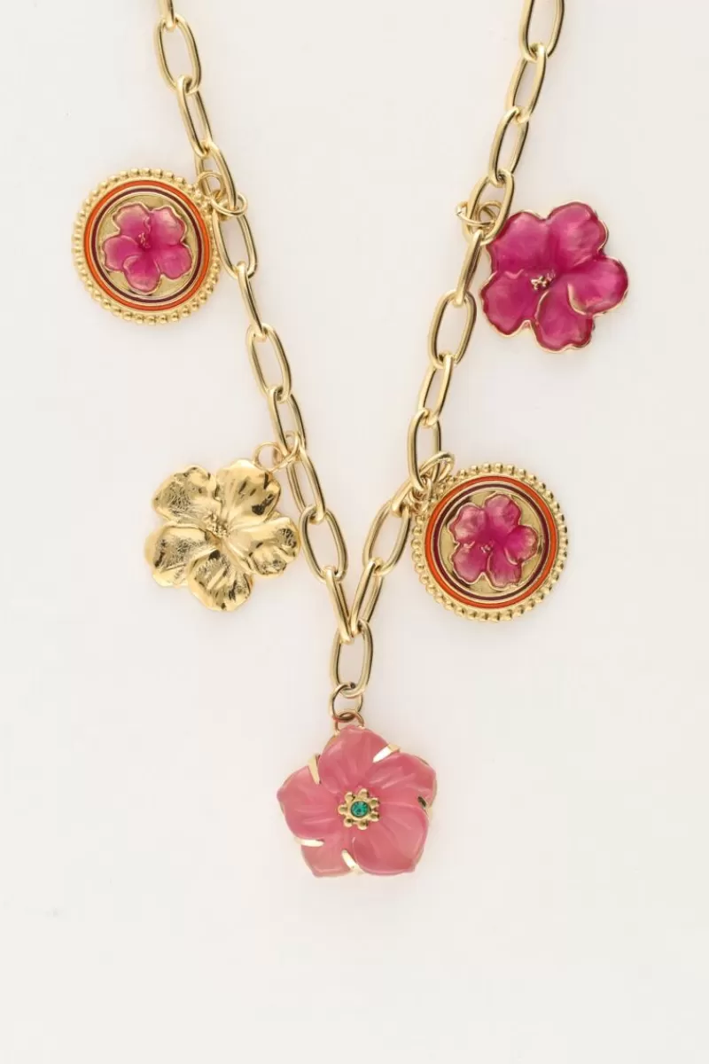 My Jewellery Island Collier Avec 5 Charms Fleurs
