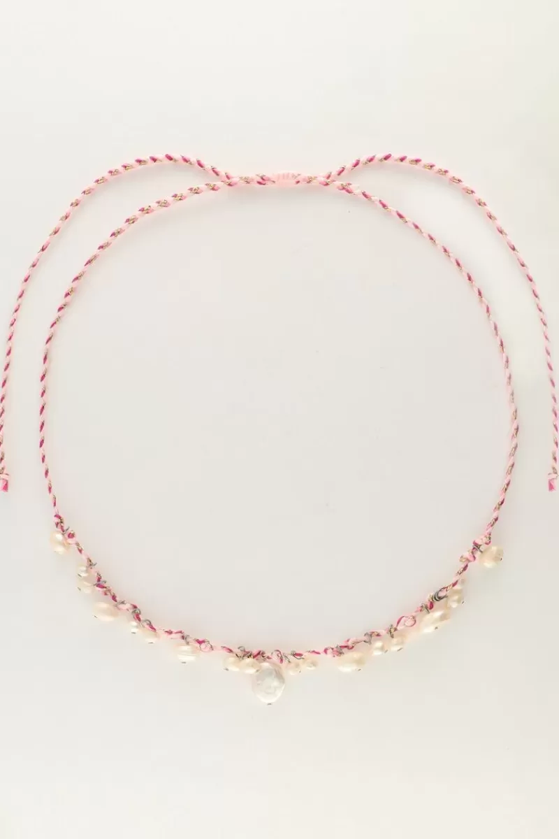 My Jewellery Island Collier Cordon Violet Avec Perles