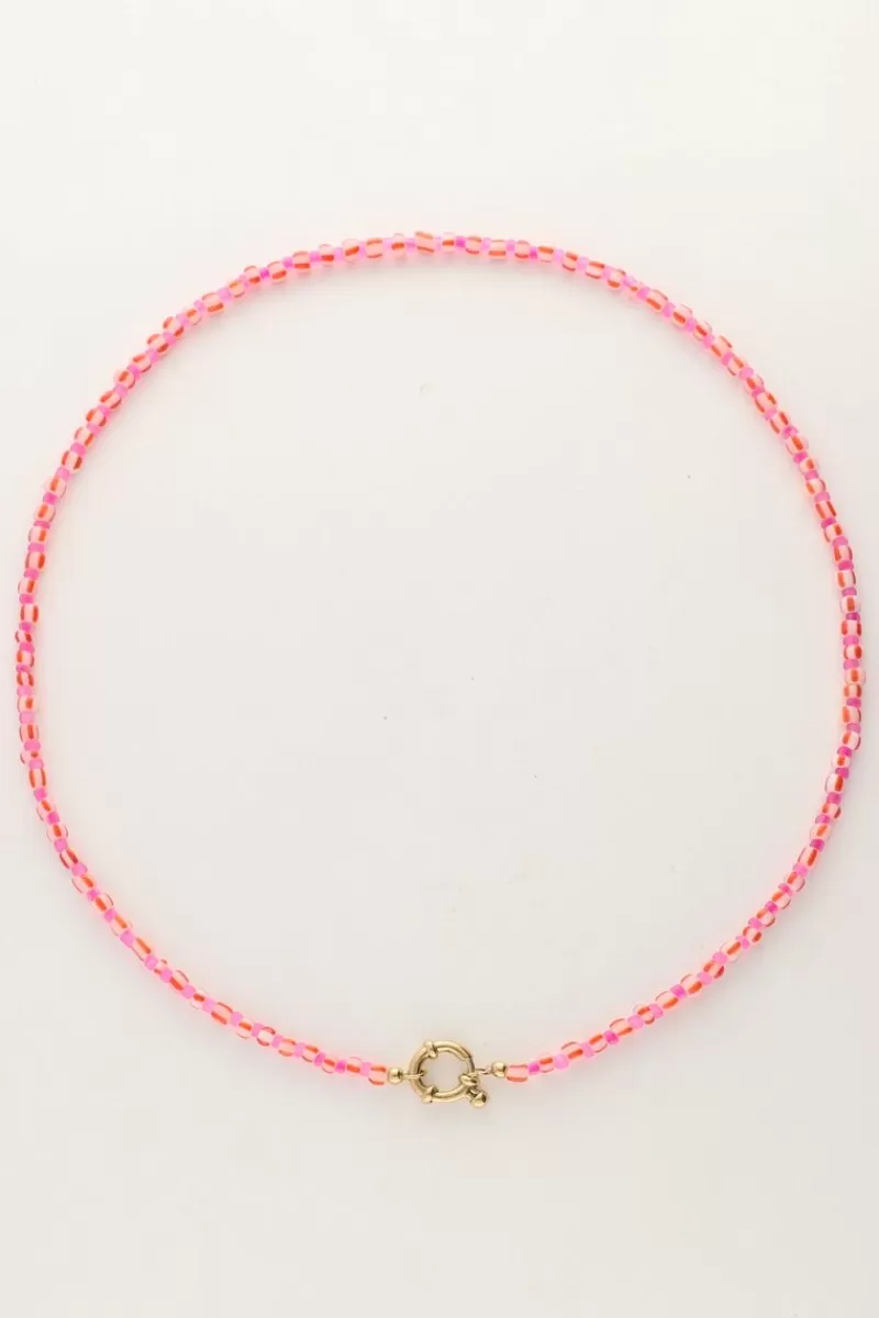 My Jewellery Island Collier De Perles Rouges Avec Fermoir