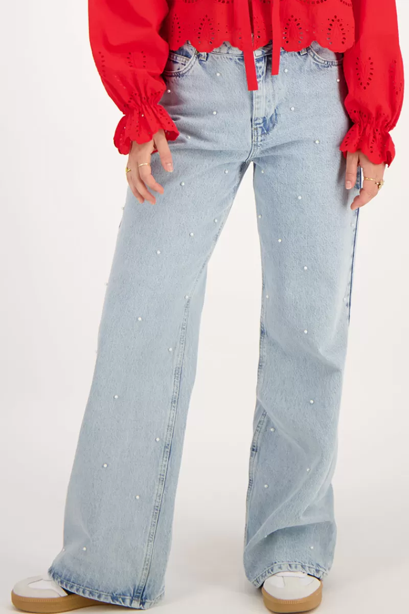 My Jewellery Jean En Denim Avec Perles
