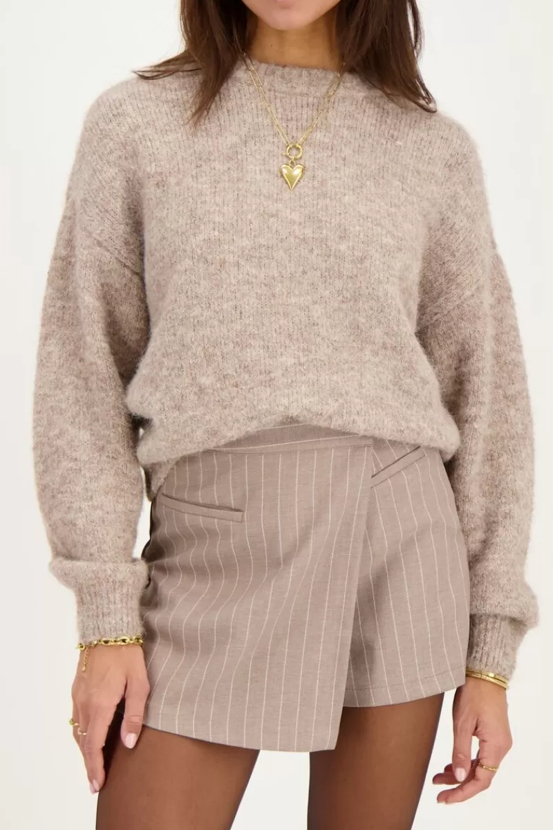 My Jewellery Jupe-short Beige à Fines Rayures