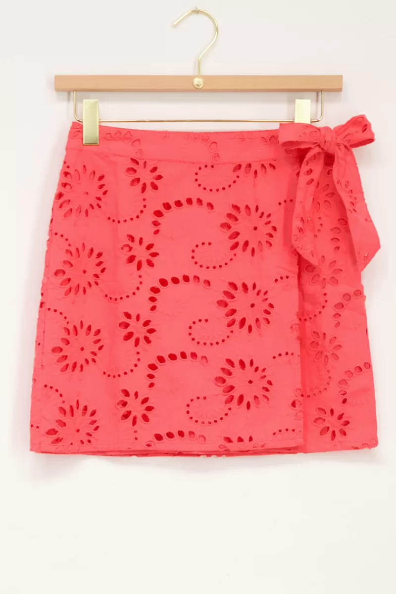 My Jewellery Jupe-short Corail Avec Broderie De Fleurs
