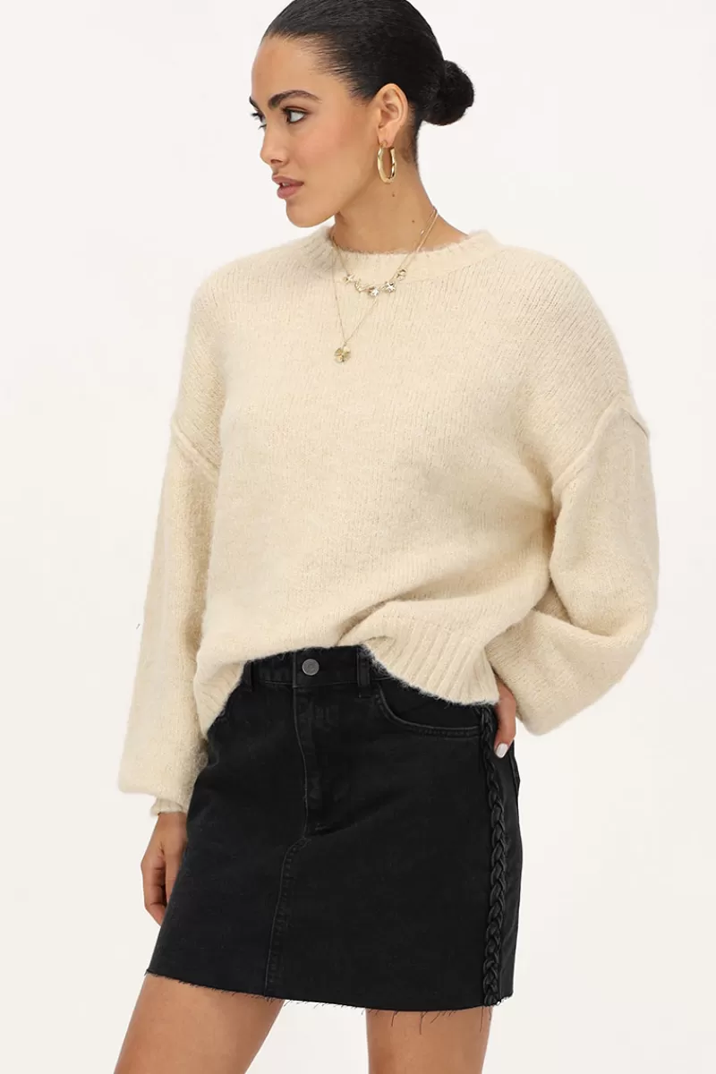 My Jewellery Jupe-short En Denim Noir Avec Tresse