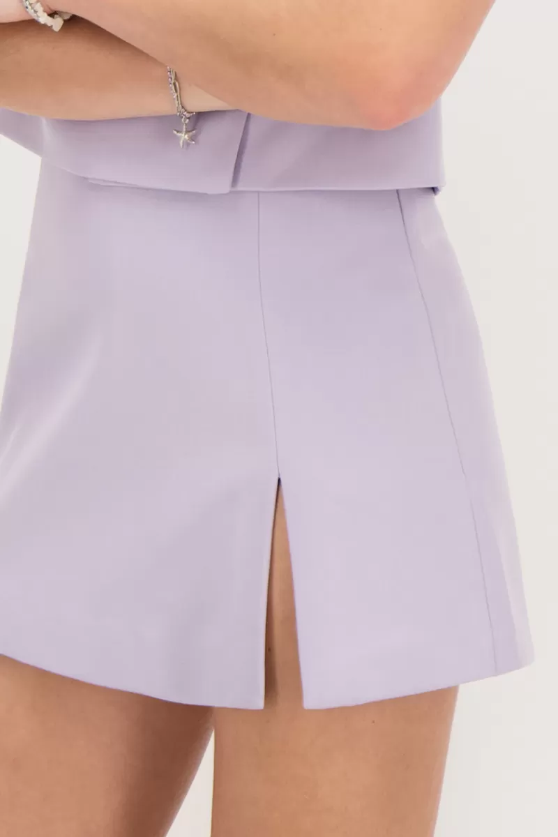 My Jewellery Jupe-short Lilas Avec Mini Fente
