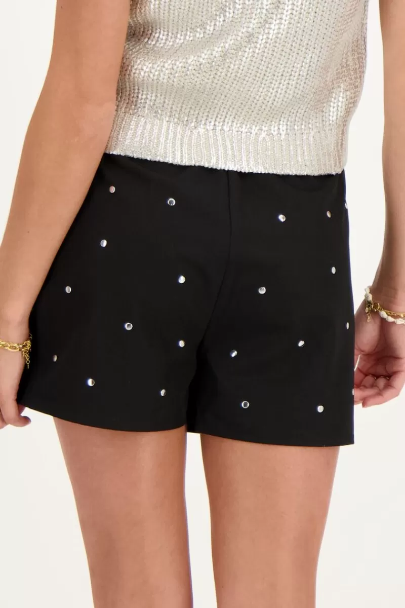 My Jewellery Jupe-short Noire Avec Clous