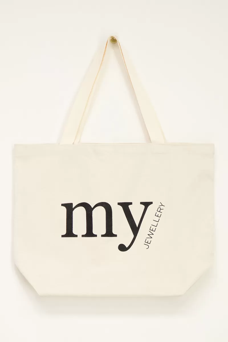 My Jewellery Large Tote Bag Beige
