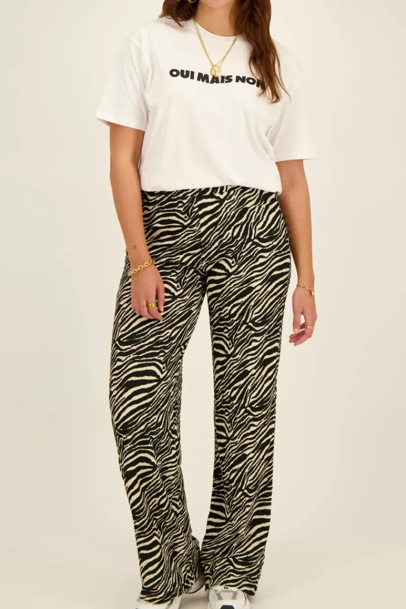 My Jewellery Legging Flare Zébré Noir & Blanc