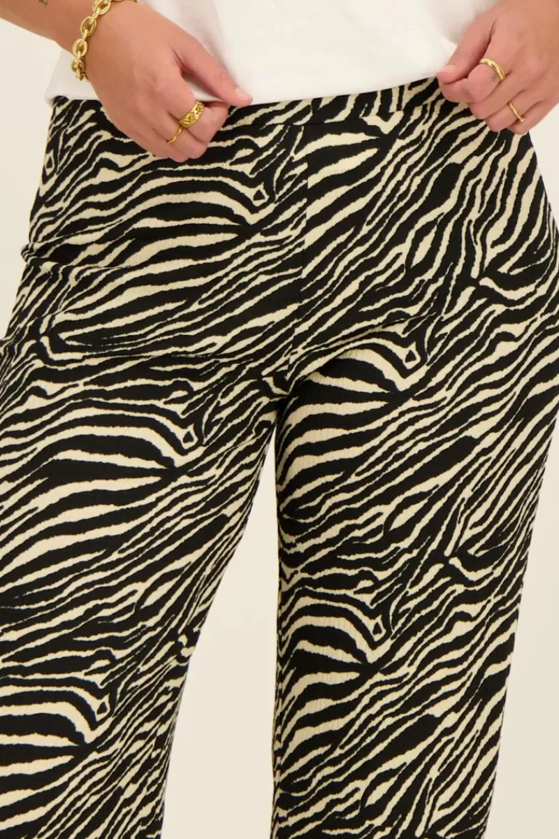 My Jewellery Legging Flare Zébré Noir & Blanc