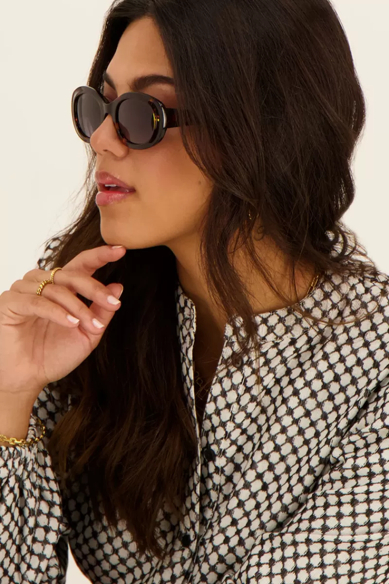 My Jewellery Lunettes De Soleil Ovales Marrons